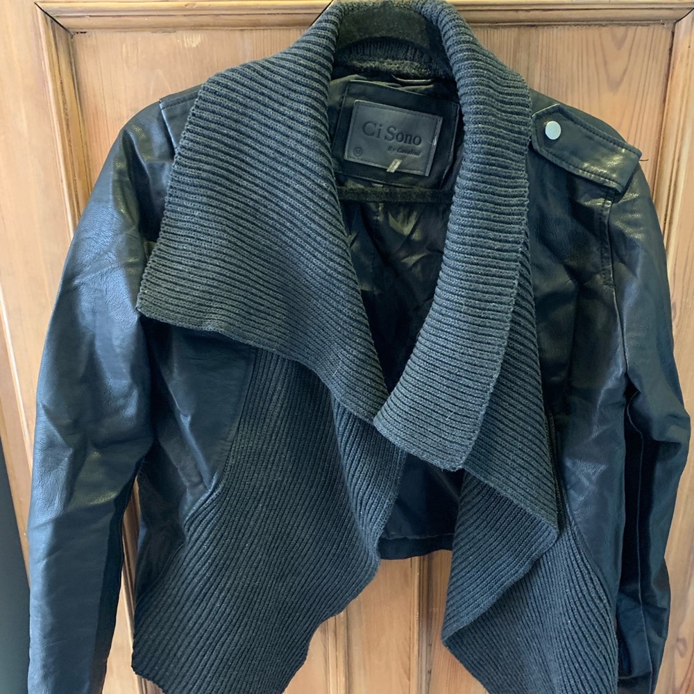 Ci Sono by Cavalini. Faux leather jacket